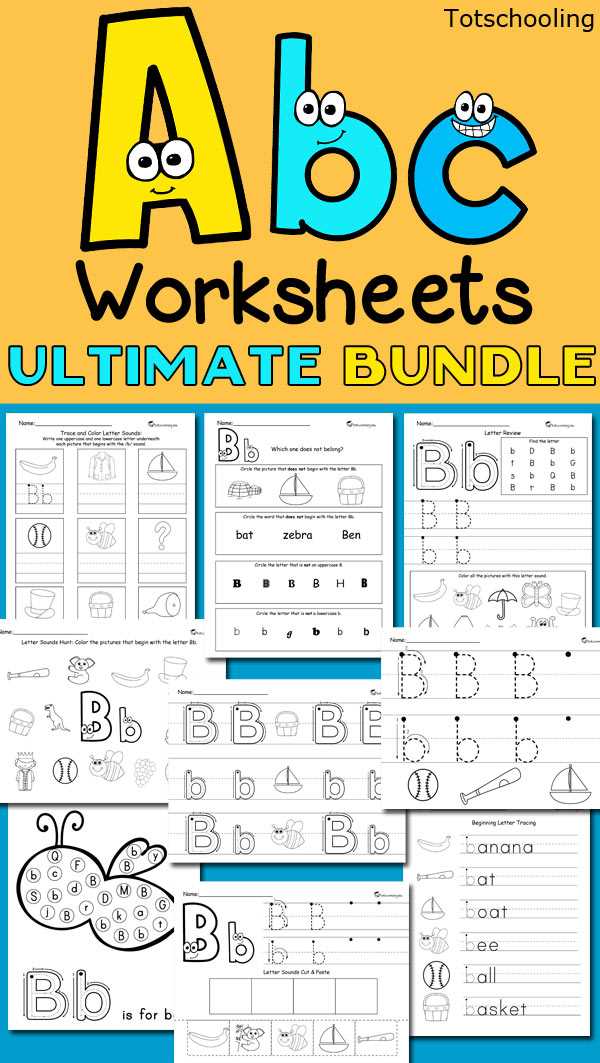 alphabet worksheets pre k