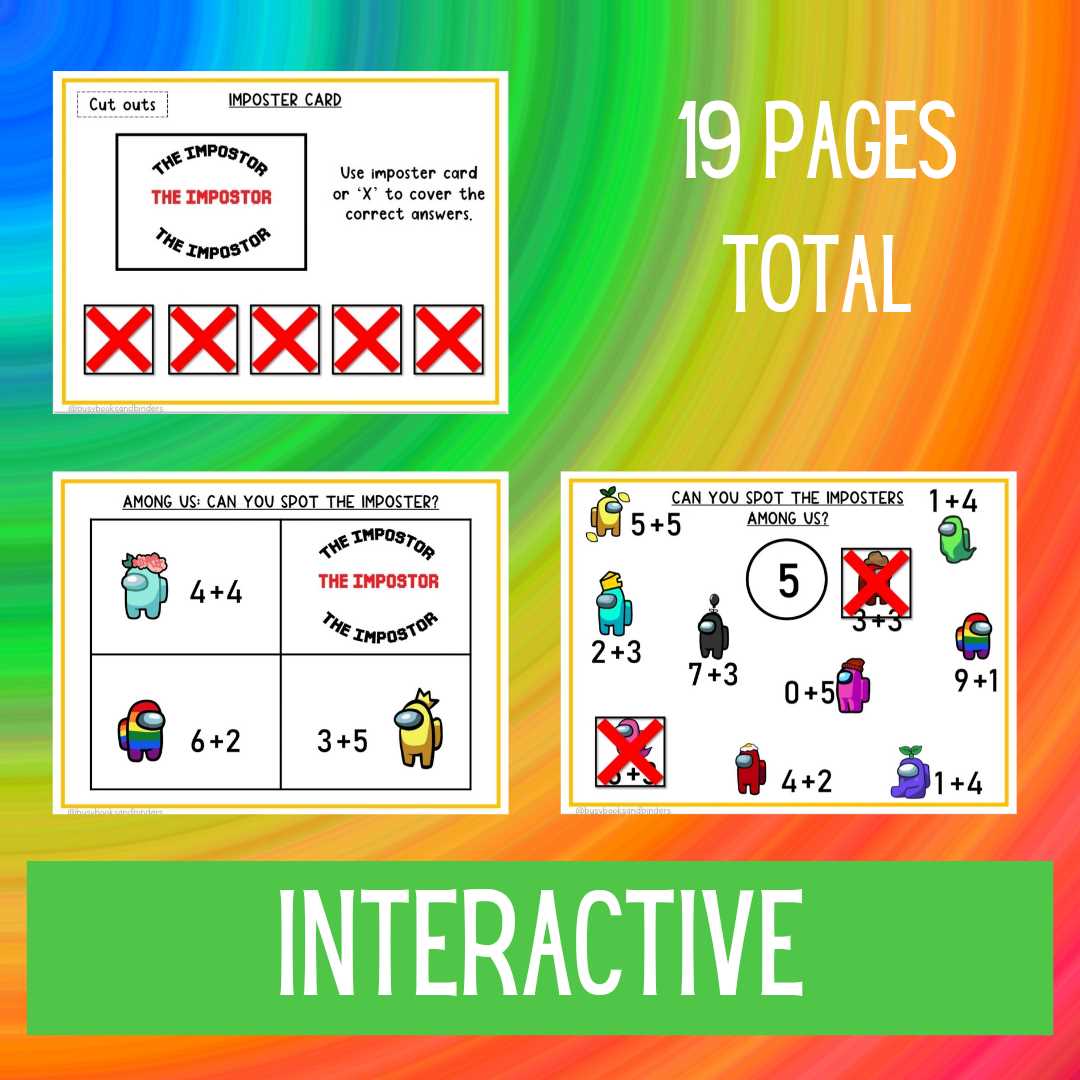 among the imposters worksheets