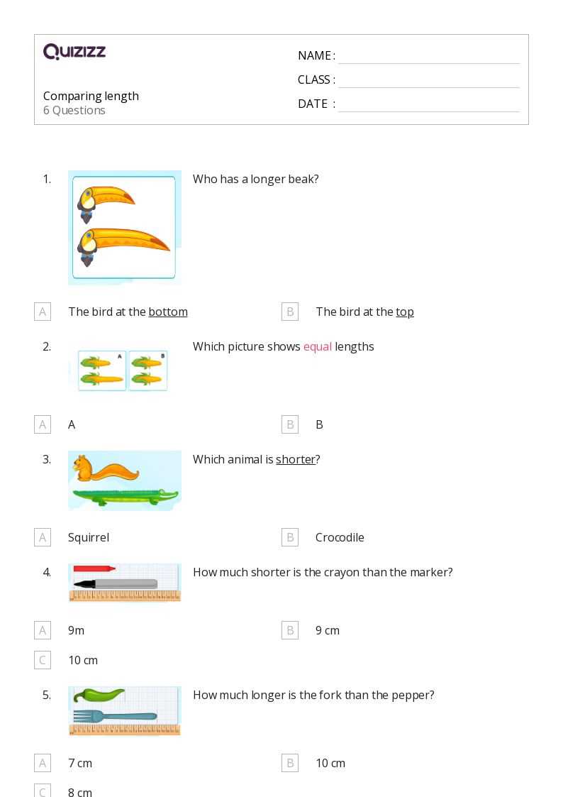 length worksheets for kindergarten length worksheets for kindergarten