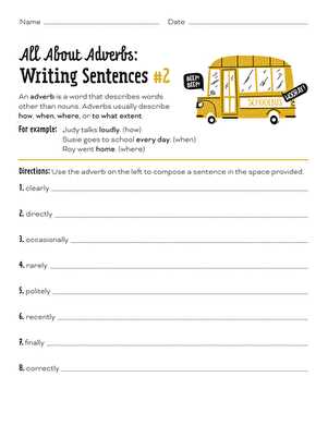 adverb worksheets for grade 2