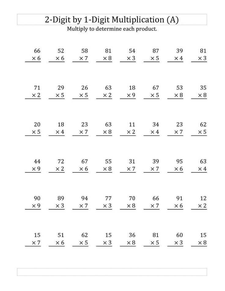 5th grade math multiplication worksheets