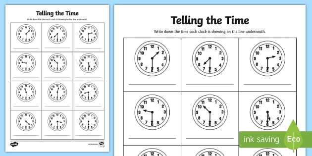 analog clock practice worksheets