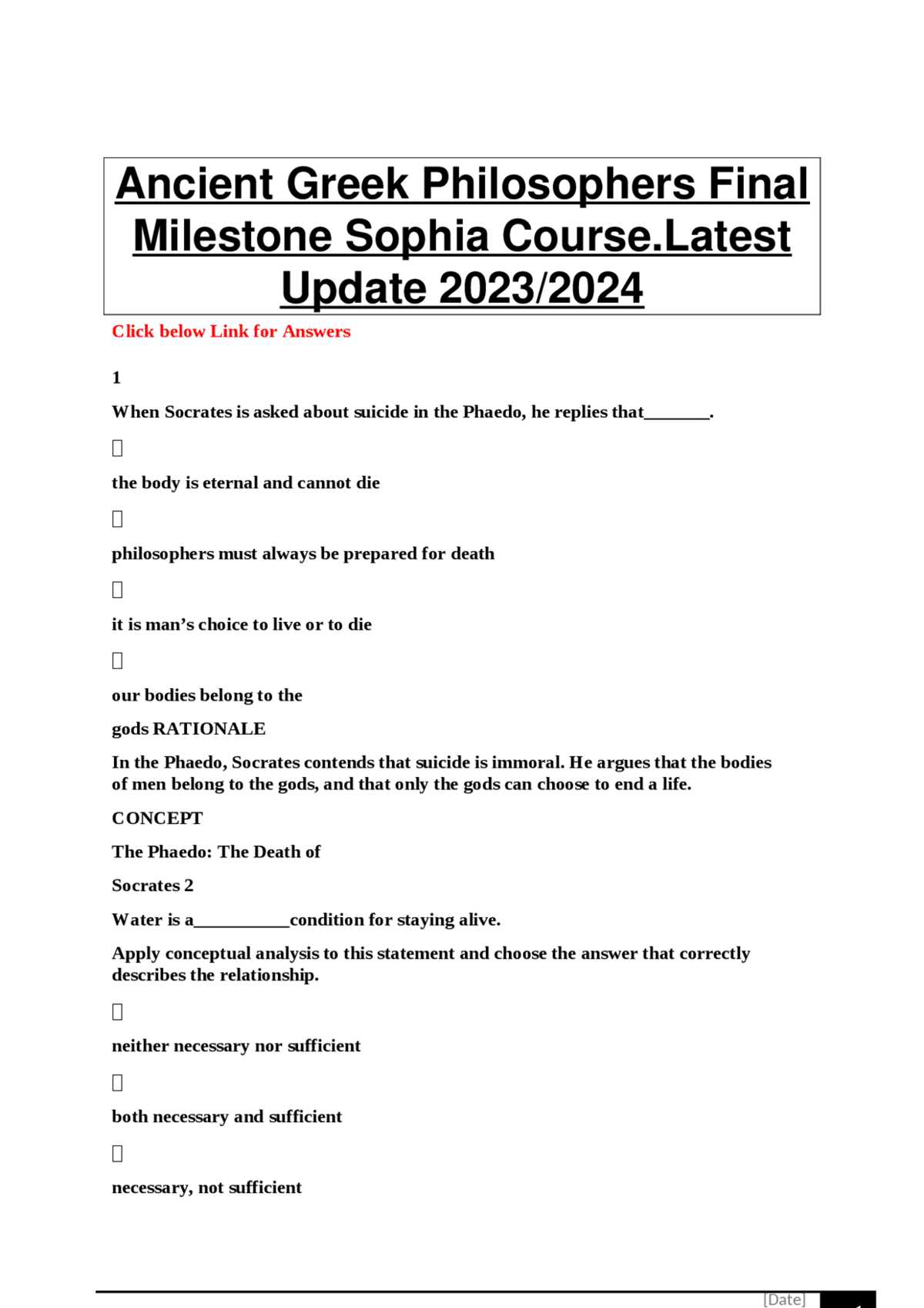 ancient greek philosophers worksheet