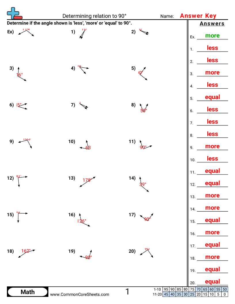 angles 4th grade worksheet