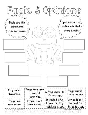 animal fact and opinion worksheet