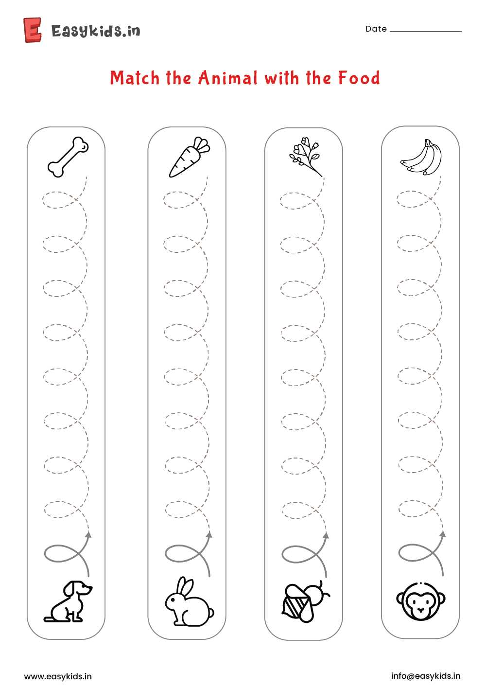 animal food worksheet