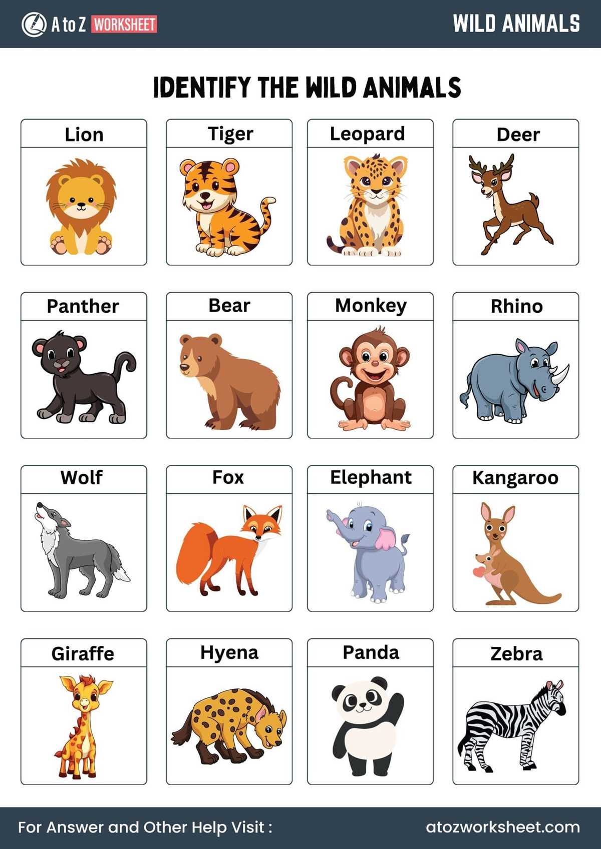 animals worksheets
