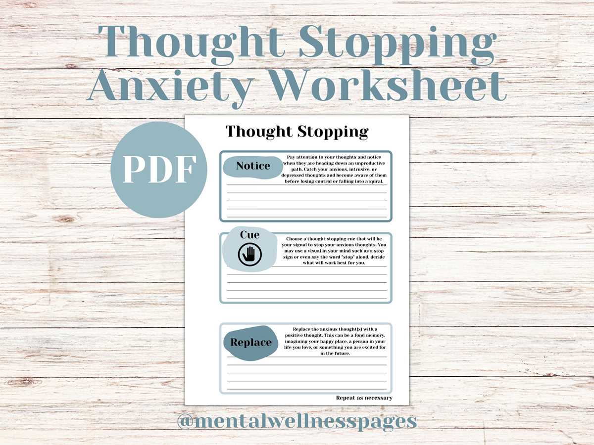 anxiety spiral worksheet