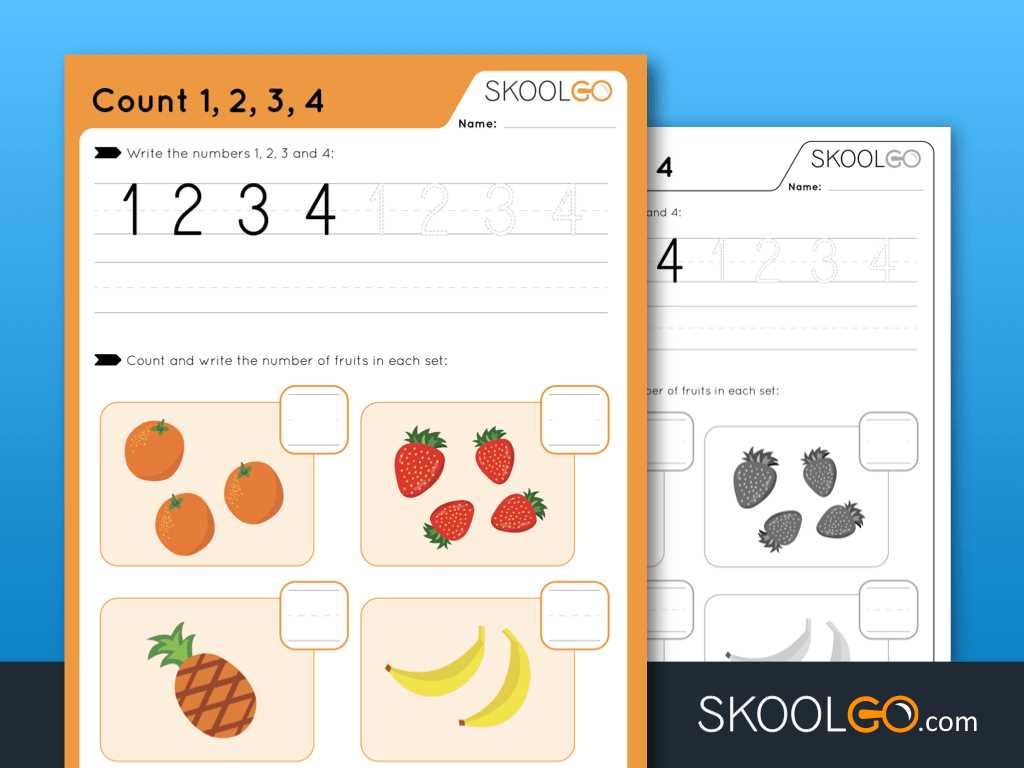counting 1 4 worksheets