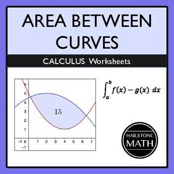 area between two curves worksheet