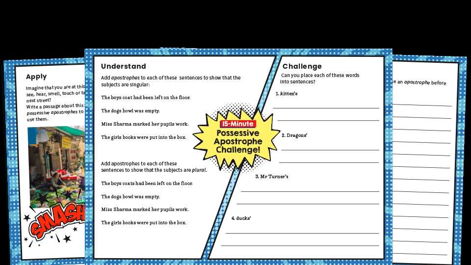 apostrophe worksheet for class 4