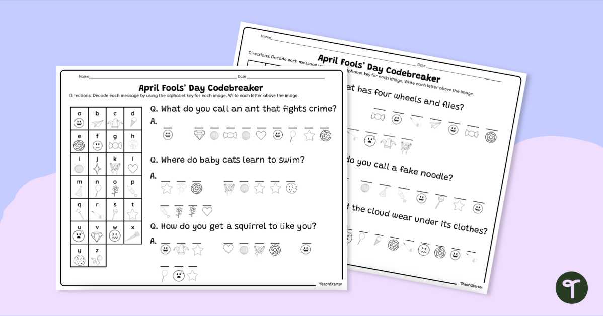 april fool worksheets printable
