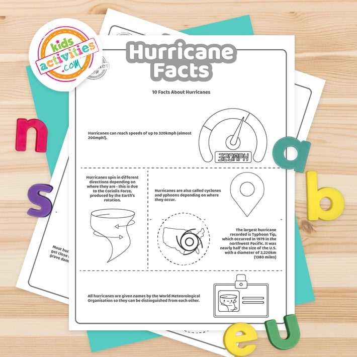 free hurricane worksheets