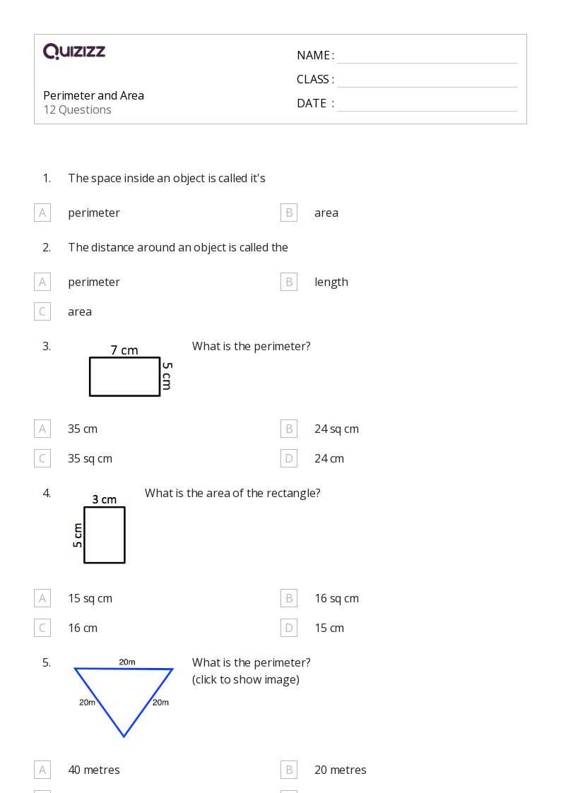 area and perimeter year 5 worksheets