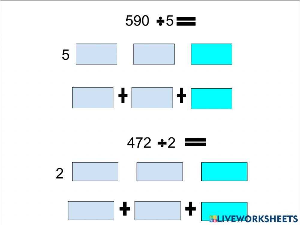 area model division worksheets