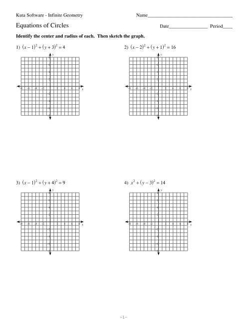 area of a circle worksheet kuta
