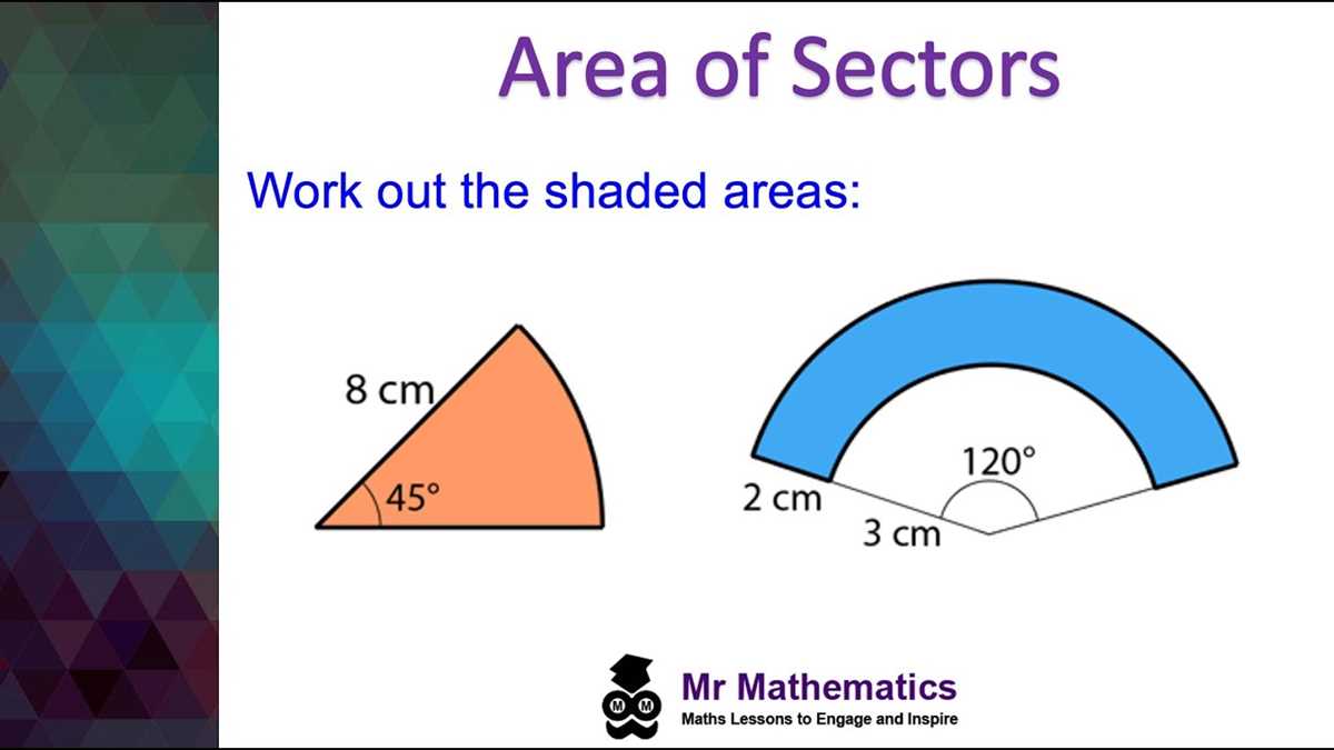 area of a sector and arc length worksheet