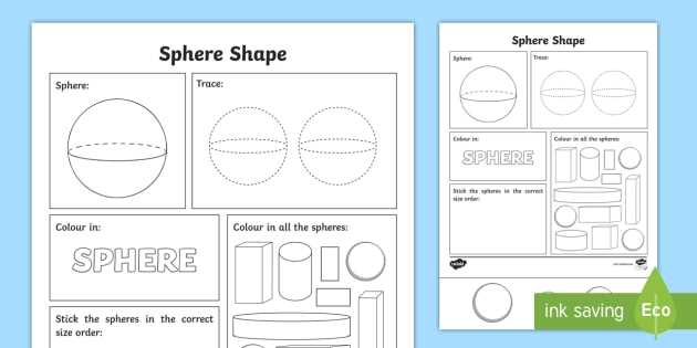 area of a sphere worksheet