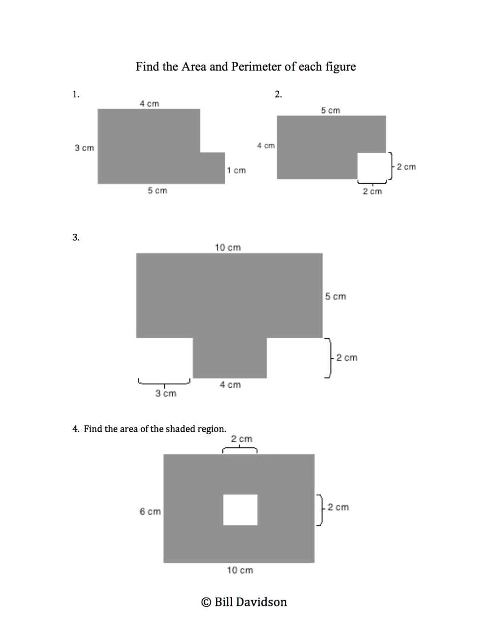 area of composite figures worksheet grade 5