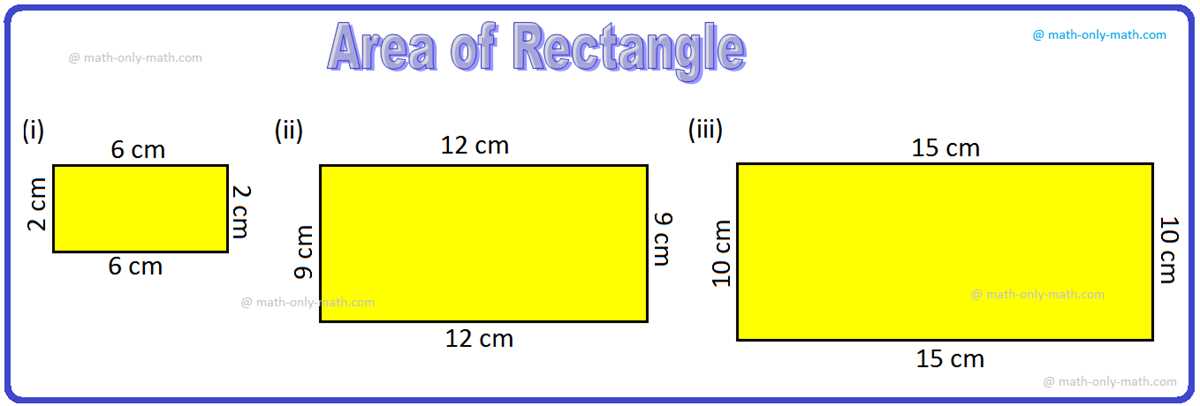 area of rectangles worksheet