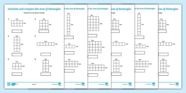 area of rectangles worksheet
