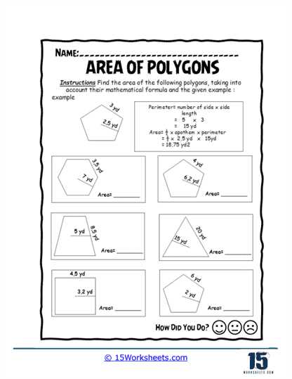 area polygons worksheet