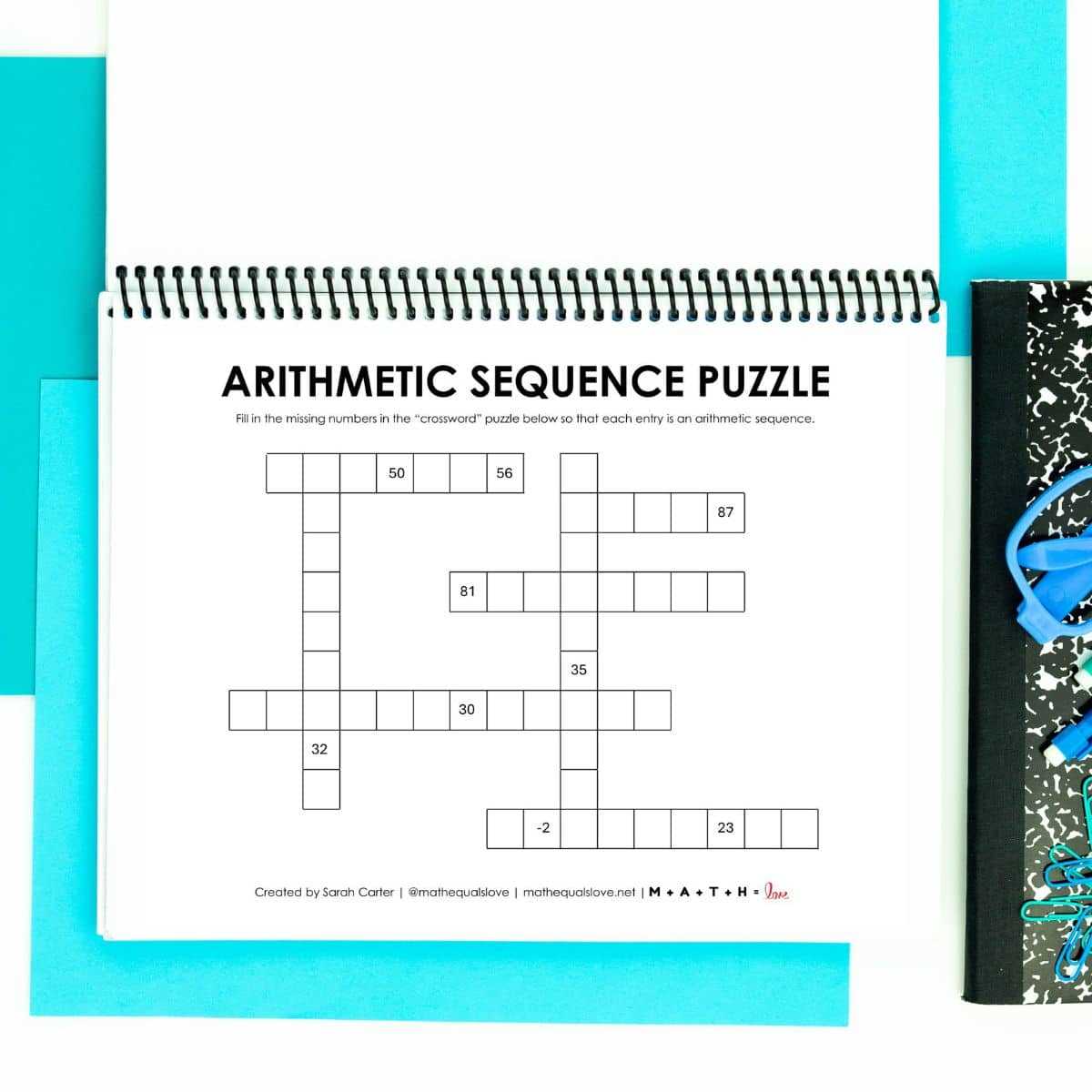 arithmetic sequence & series worksheet