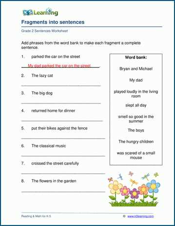 arrange sentence worksheet
