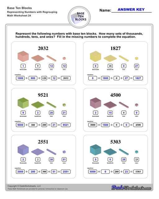 base 10 block worksheet