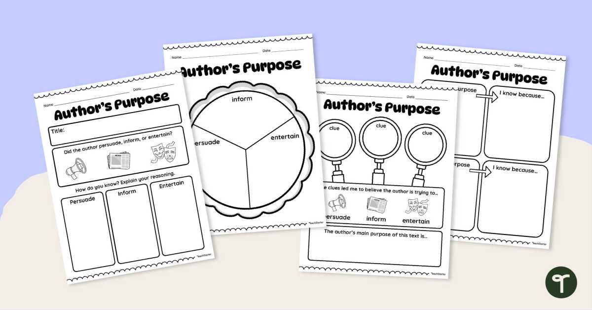 authors perspective worksheets