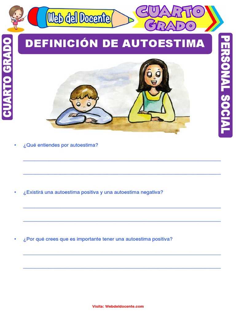 autoestima worksheet