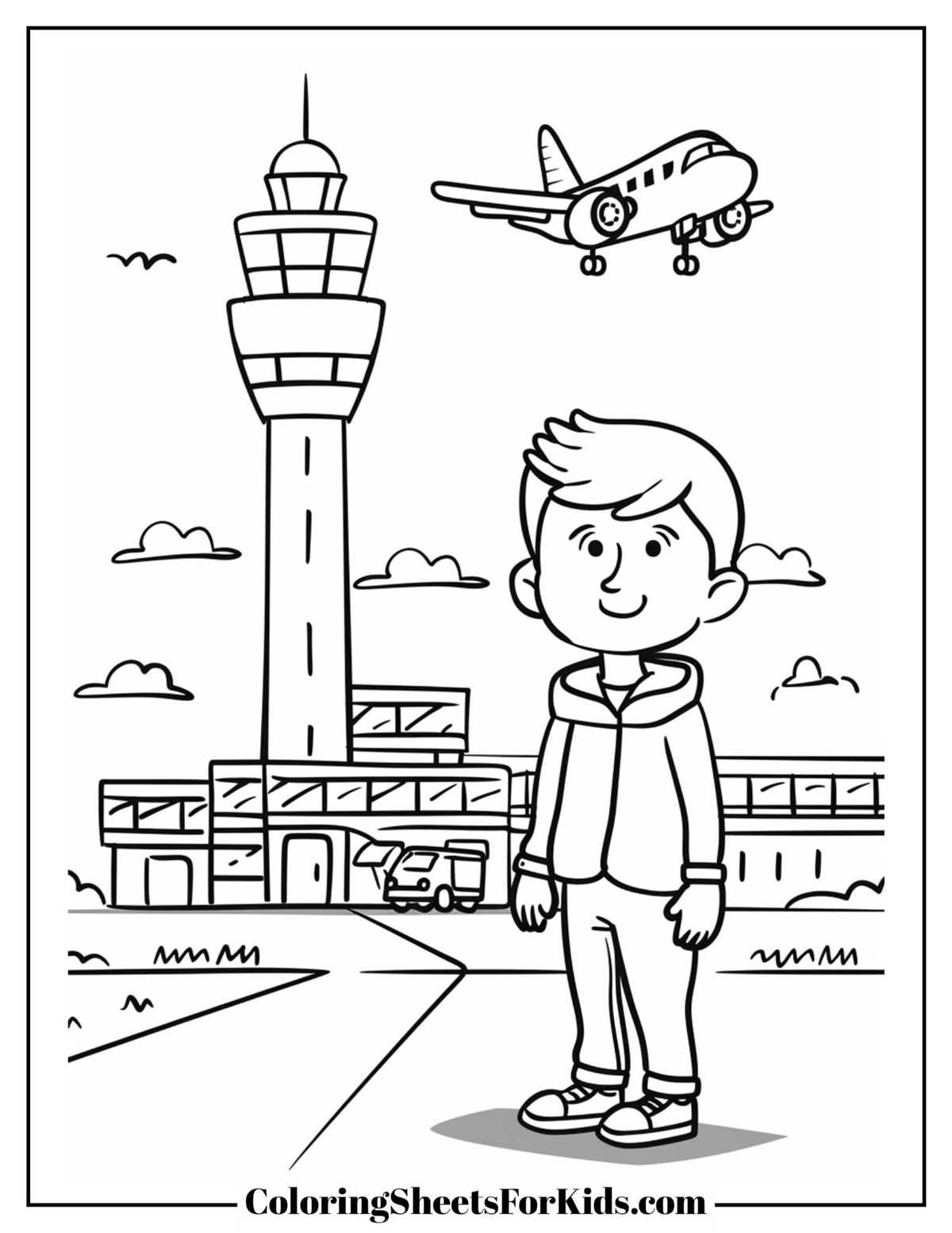 airport worksheets for kindergarten