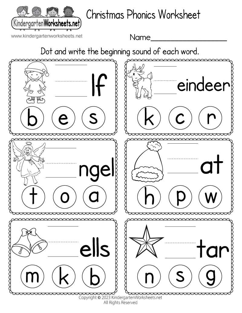 free printable christmas kindergarten worksheets