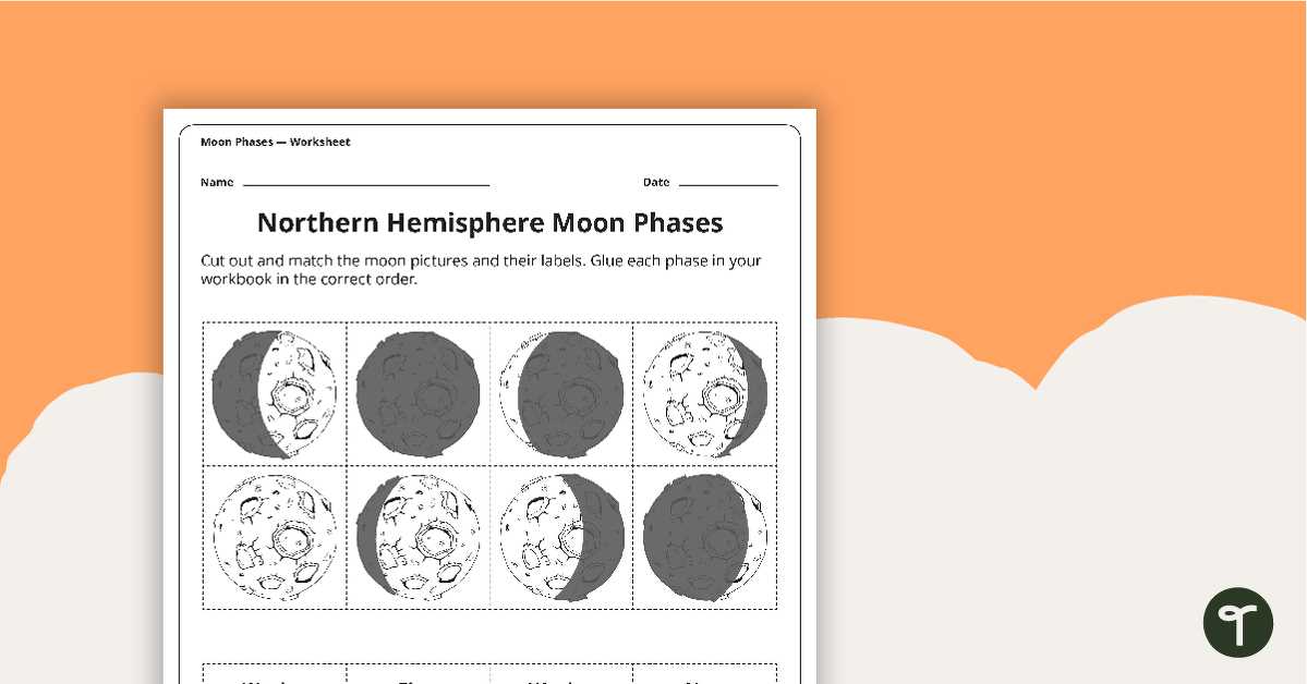 phases of the moon worksheets