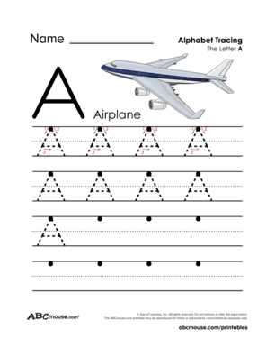 tracing letter a worksheets