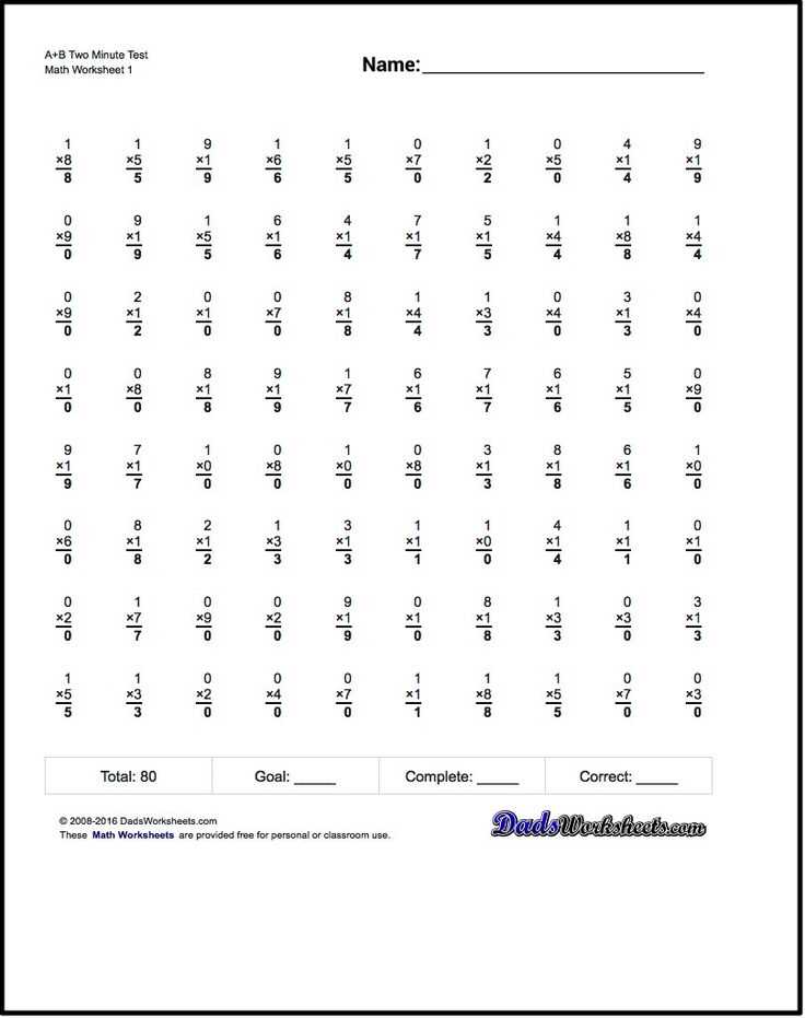 five digit multiplication worksheets