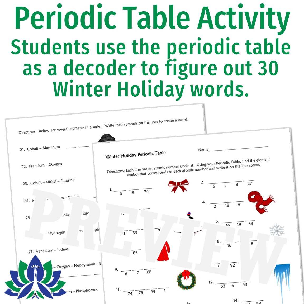 christmas chemistry worksheets christmas chemistry worksheets