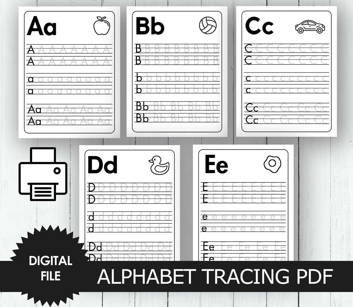az worksheets for kindergarten