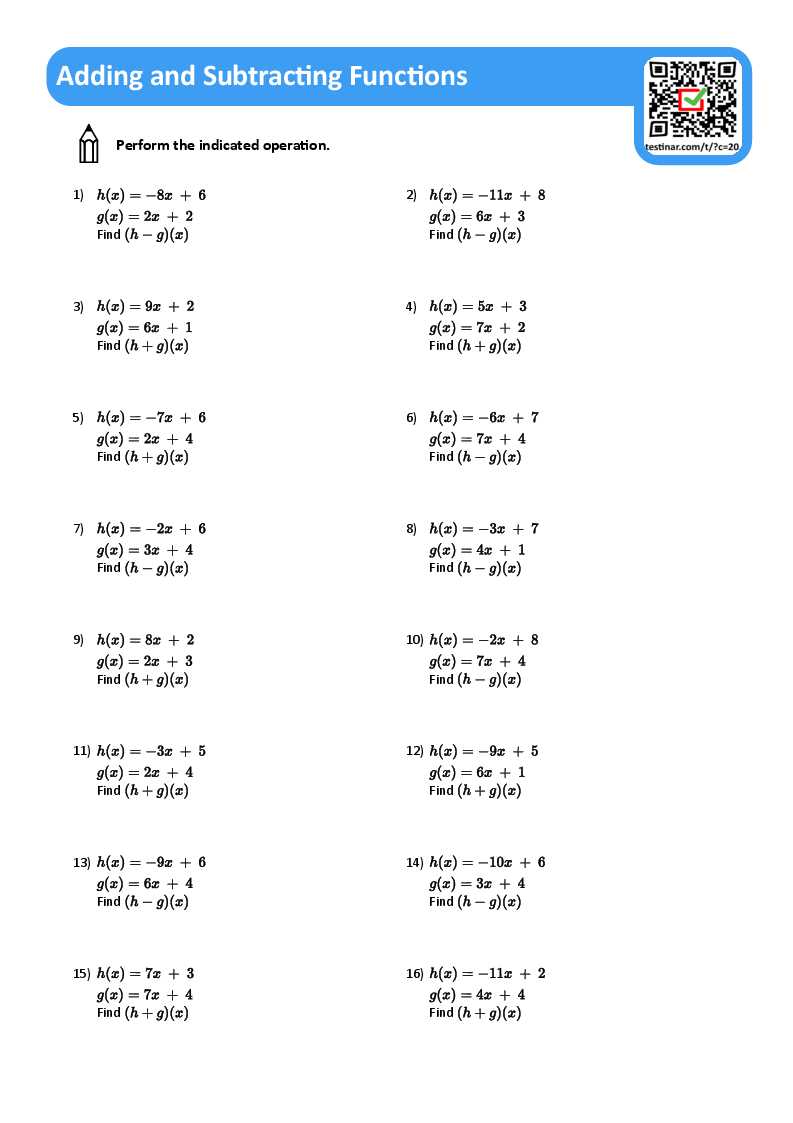 function notation worksheets