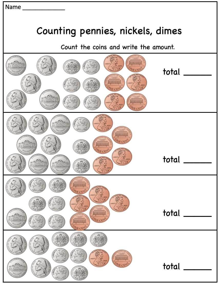 counting dimes and pennies worksheet