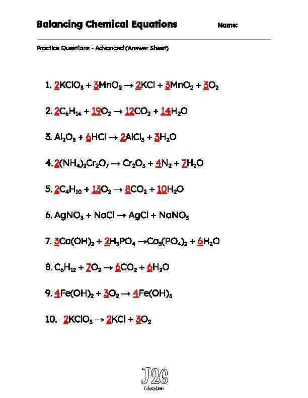 balanced chemical equation worksheet balanced chemical equation worksheet