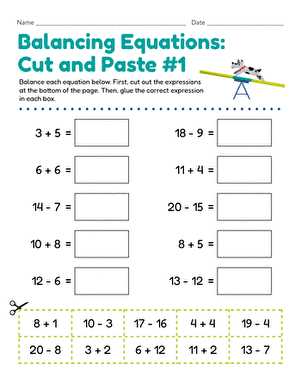 balancing equations worksheet