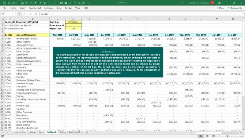 bank account reconciliation worksheet