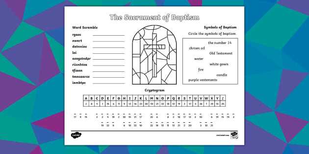 baptism worksheet for kids