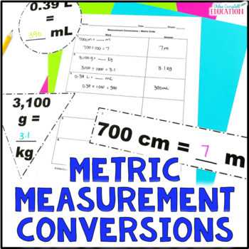 converting metric units a worksheet