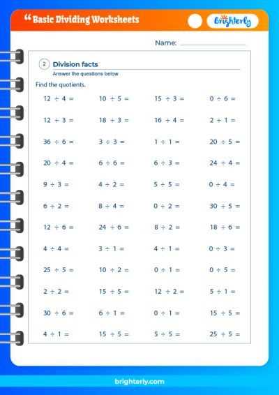 basic division worksheets