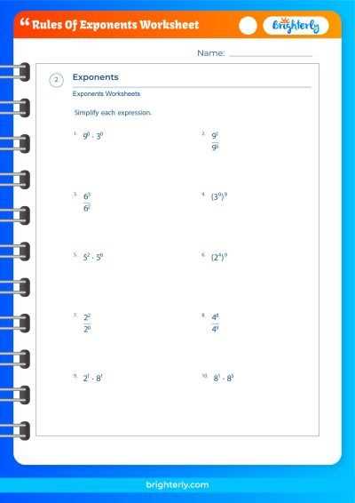 basic exponent properties worksheet algebra 2