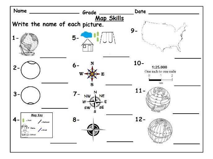 basic geography skills worksheets