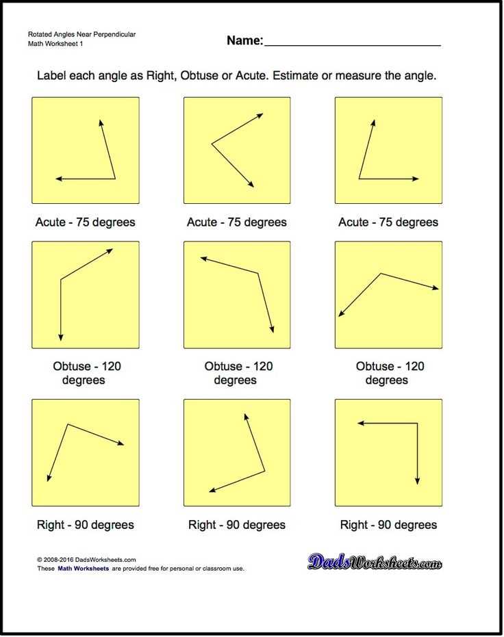 basic geometry angles worksheet