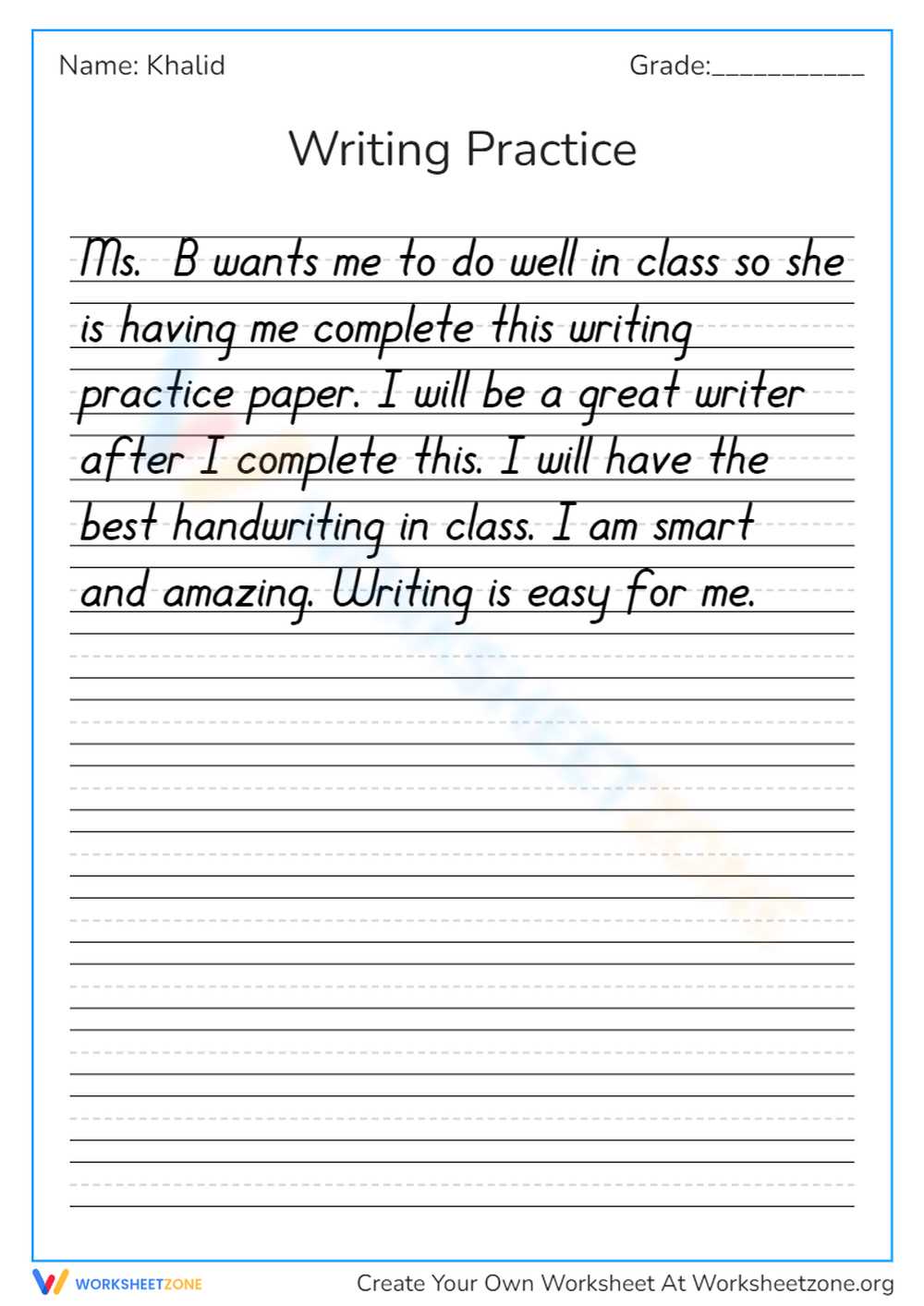 cursive paragraph worksheets printable